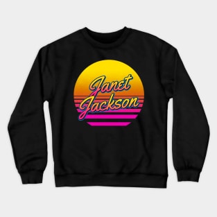 Janet Personalized Name Birthday Retro 80s Styled Gift Crewneck Sweatshirt